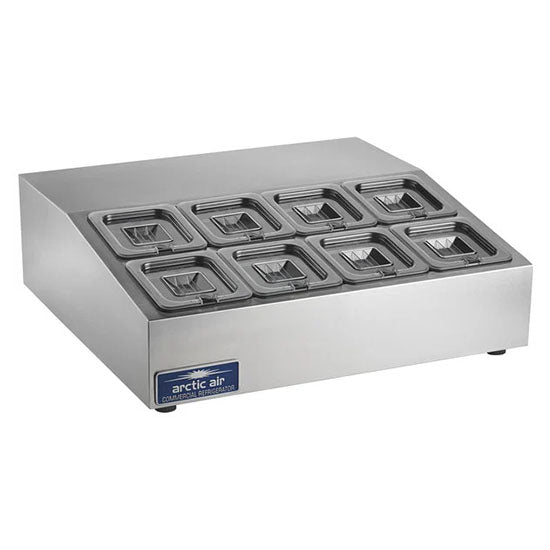 Arctic Air ACP8SQ | 28" Wide 8 Pan Compact Countertop Refrigerated Prep Table