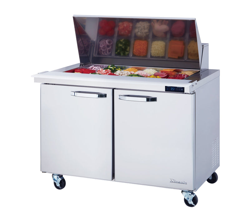 Blue Air BLMT48-HC | 48" Wide 2 Door Mega Top Sandwich Prep Table