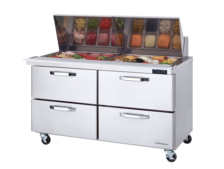 Blue Air BLMT60-D4-HC | 60" Wide 4 Drawer Mega Top Sandwich Prep Table