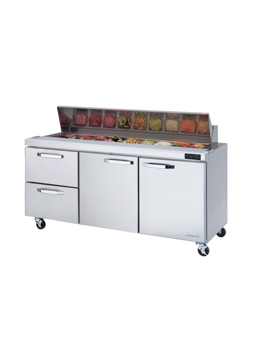 Blue Air | 72" Wide 2 Drawer Sandwich Prep Table