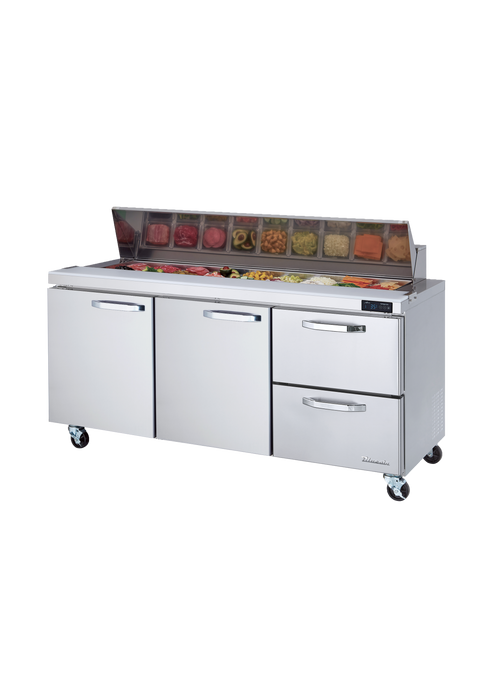 Blue Air | 72" Wide 2 Drawer Sandwich Prep Table