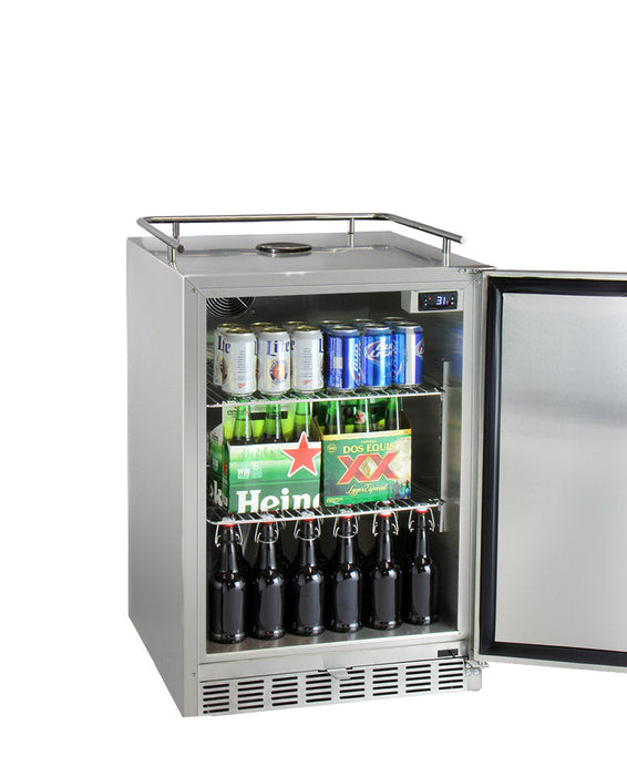 Kegco 24" Undercounter Full Size Digital Outdoor Kegerator With Premium Direct Draw Kit