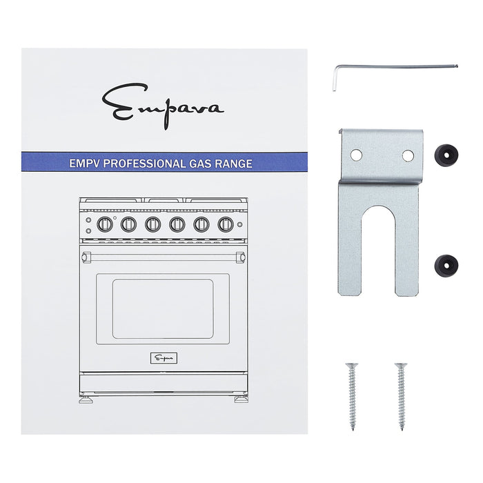 Empava 30 In. Pro-Style Slide-in Single Oven Gas Range 30GR10