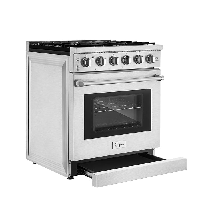 Empava 30 In. Pro-Style Slide-in Single Oven Gas Range 30GR10