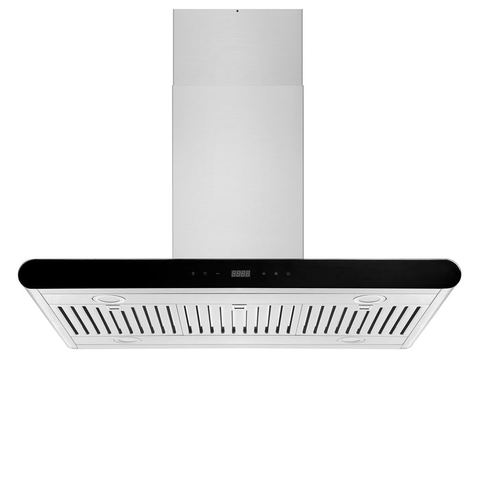 Empava 36 in. 400 CFM Island Wall Mount Ducted Range Hood 36RH10