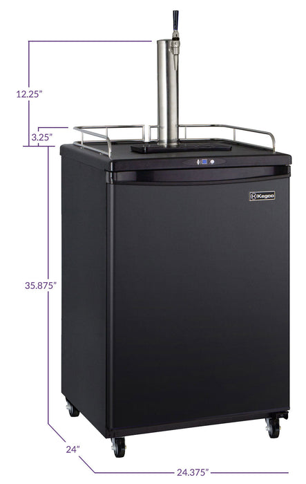 Kegco 24" Single Tap Black Cabinet Digital Guinness Kegerator