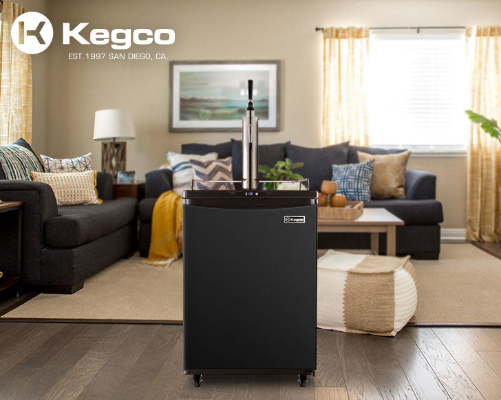 Kegco 24" Single Tap Black Cabinet Digital Guinness Kegerator