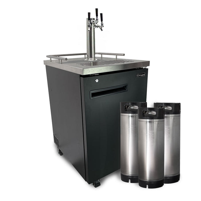 Kegco 24" Freestanding Beer Dispenser with Air-Cooled Draft Tower