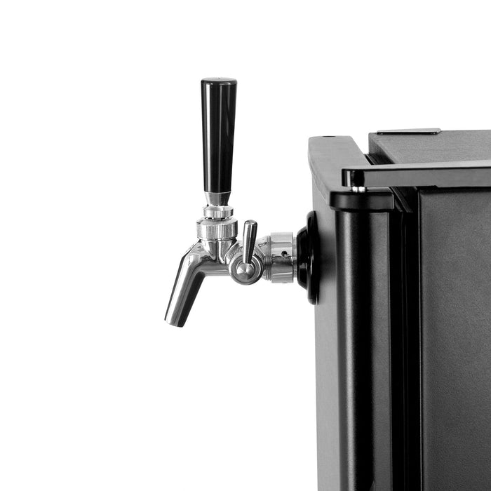 Kegco 17" Countertop Compact Carbonated Water Single Tap Mini Kegerator With Keg - Black