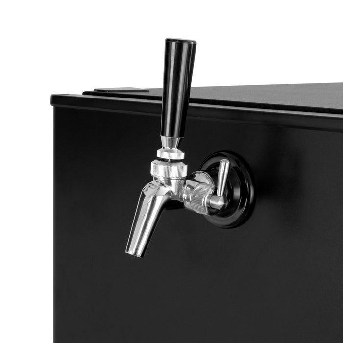 Kegco 17" Countertop Compact Carbonated Water Single Tap Mini Kegerator With Keg - Black