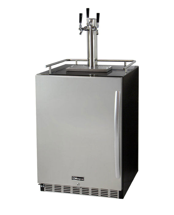 Kegco 24 Triple Tap Built-In Digital Kegerator With Kit