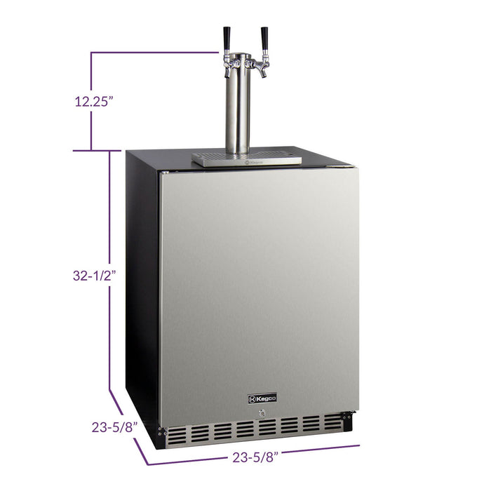 Kegco 24" Built-In ADA Kegerator With Premium Dispense Components