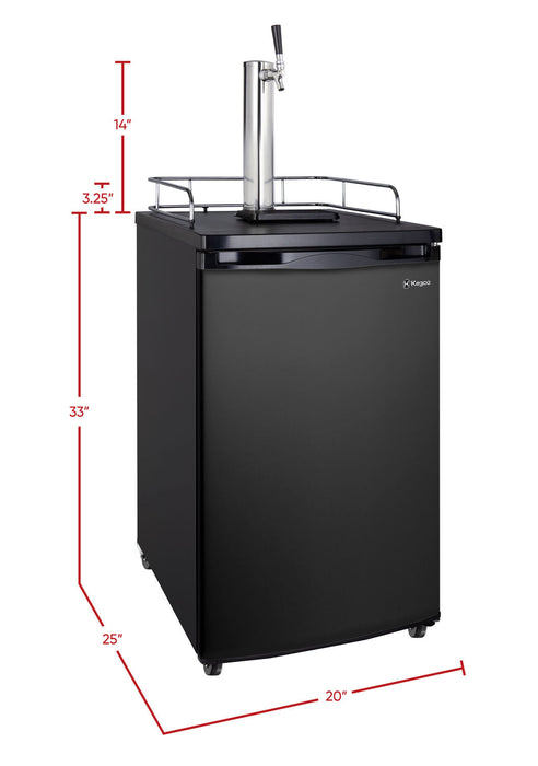 Kegco - 20" Single Tap Black Kegerator