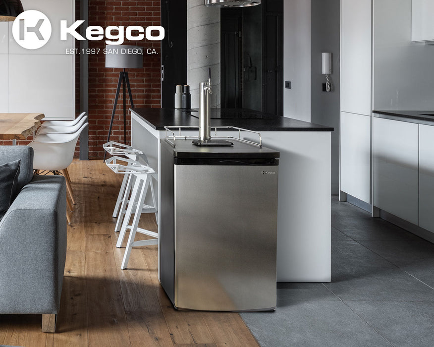 Kegco 20 Single Tap Freestanding Kegerator with Stainless Steel Door