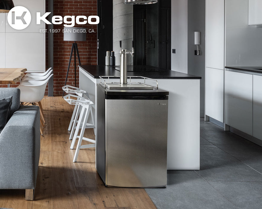 Kegco 20 Dual Tap Freestanding Kegerator Premium Kit