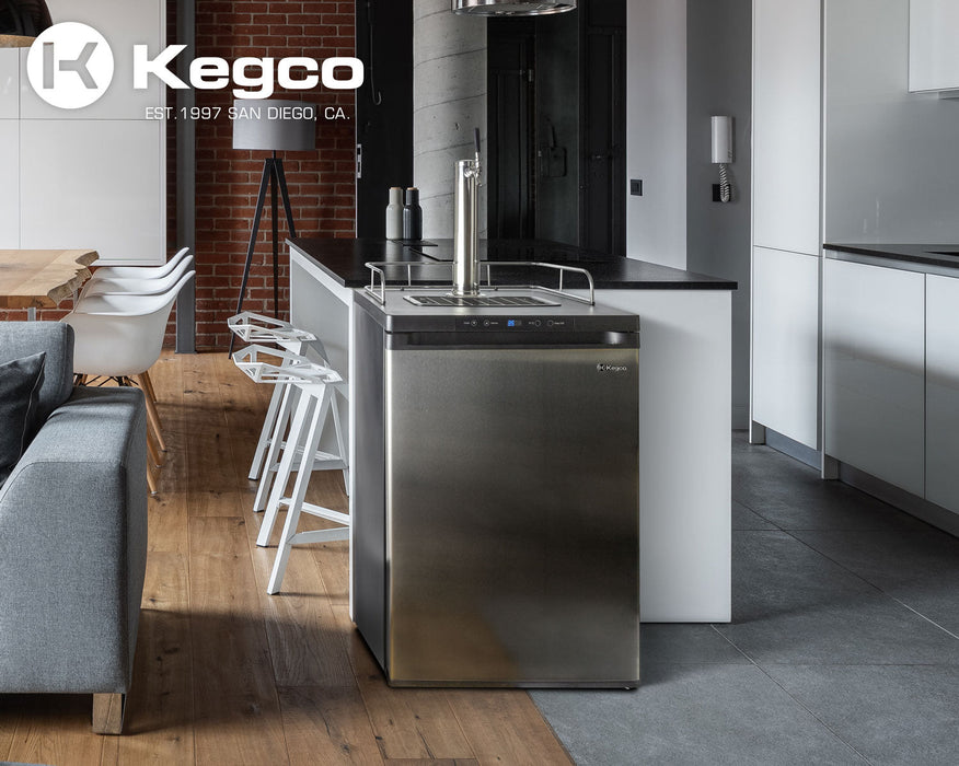 Kegco 24" Freestanding Single Tap Stainless Steel Kegerator