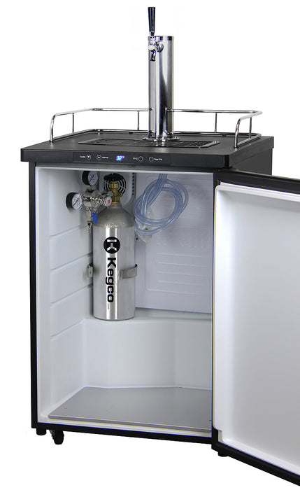 Kegco 24" Single Tap Digital Kegerator with Stainless Steel Tower and Deep Chill Function