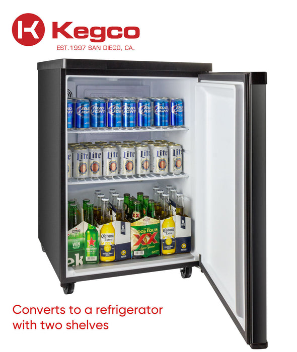 Kegco 24" Digital Full Size Kegerator with D System - Matte Black Finish