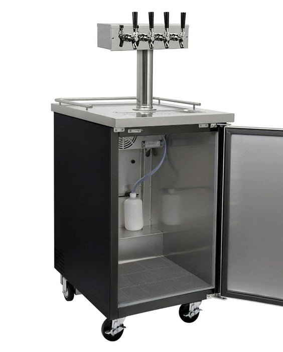 Kegco 24" Four Tap Commercial Kombucha Kegerator Large Interior