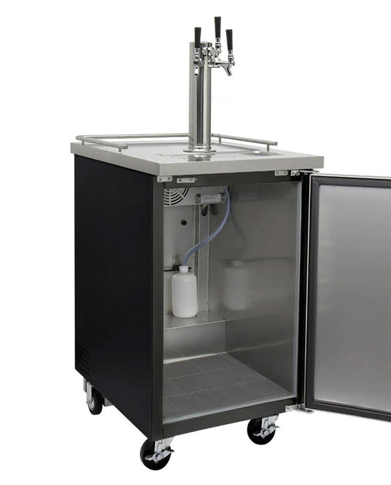 Kegco 24" Triple Tap Built-In Commercial Kegerator NSF Compliant (KEG24TTBLACK)