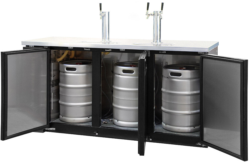 Kegco 72" Triple Tap Commercial Kegerator Ice-Cold Beer Dispenser