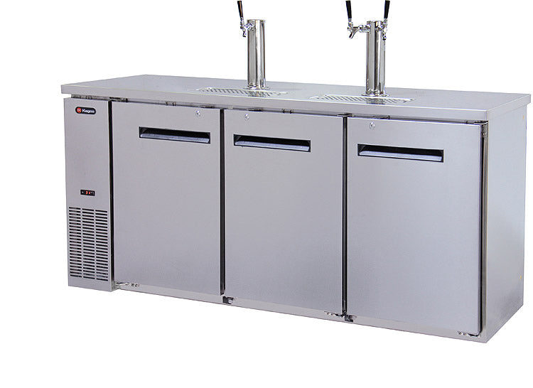 Kegco 72" Triple Tap Built-In Commercial Kegerator NSF Compliant and ETL Sanitation Listed