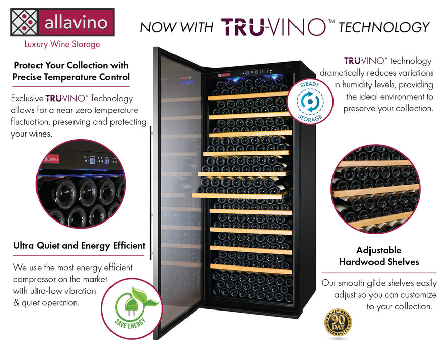 Allavino 32" Wide Vite II Tru-Vino 277 Bottle Single Zone Wine Refrigerator