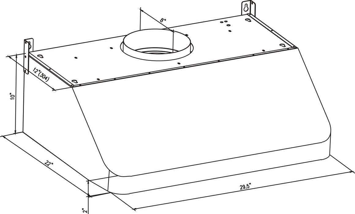 Empava 30 in. Ducted 500 CFM Under Cabinet Range Hood 30RH01