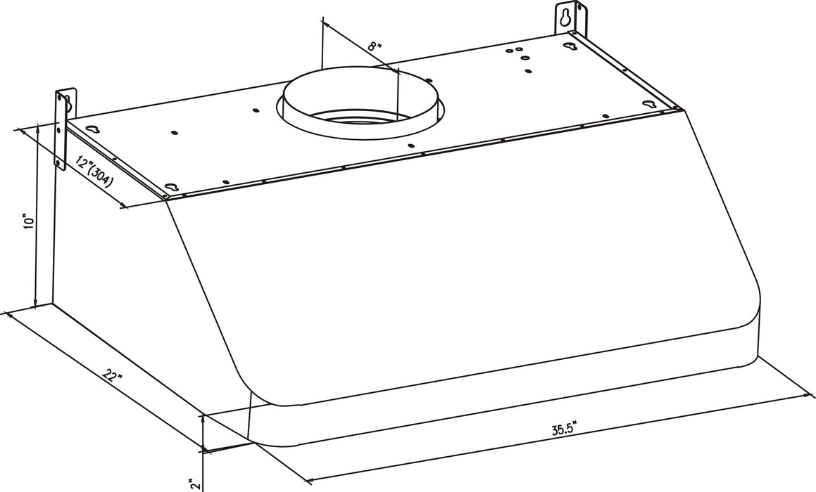 Empava 36 in. Ducted 500 CFM Under Cabinet Range Hood 36RH02