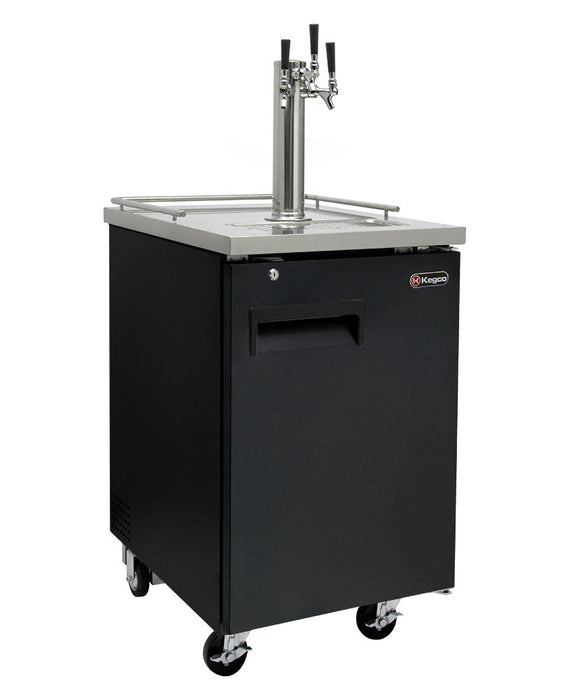 Kegco 24 Triple Tap Black Commercial Kegerator With Draft Beer Dispense Kit