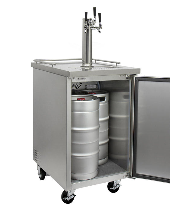 Kegco 24" Triple Tap Stainless Steel Commercial Kegerator (XCK-1S-3)