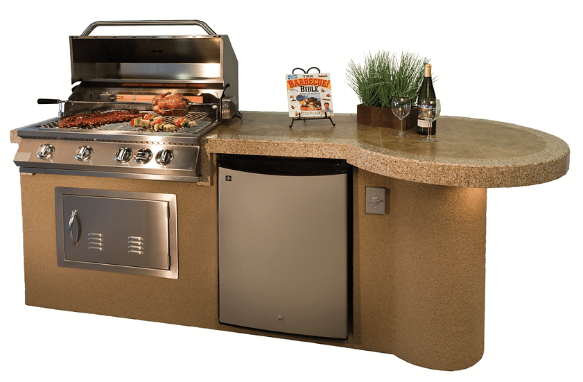 KoKoMo Grills 7'6" Maui With 33" Outdoor Kitchen BBQ Island Grill