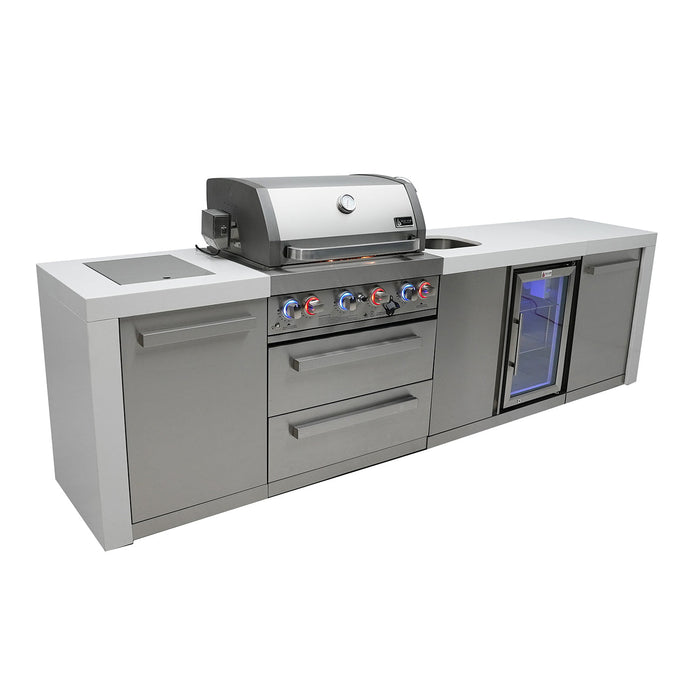 Mont Alpi 400 Deluxe BBQ Grill Island with Beverage Center - MAi400-DBEV