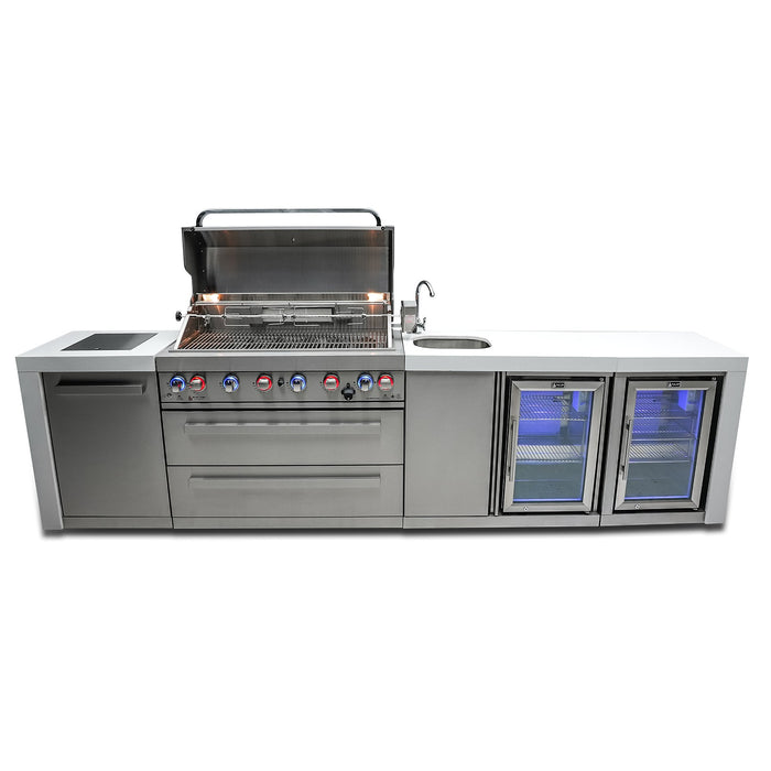 Mont Alpi 805 Deluxe BBQ Grill Island with Beverage Center & Fridge - MAi805-DBEVFC