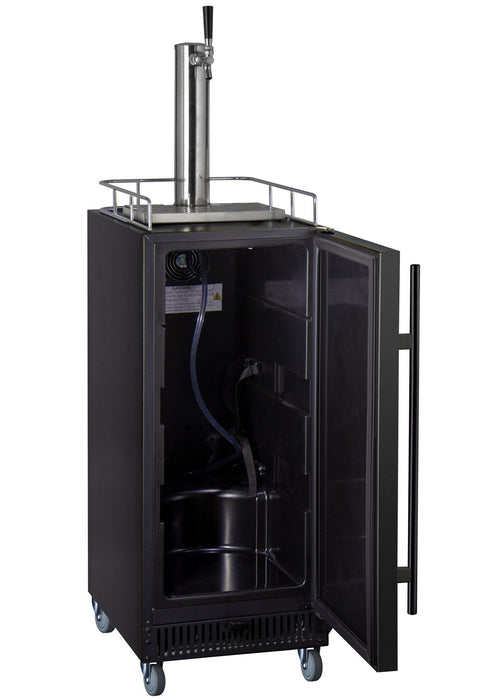 Kegco 15 Commercial Kegerator Compact Beer Dispenser With Black Door