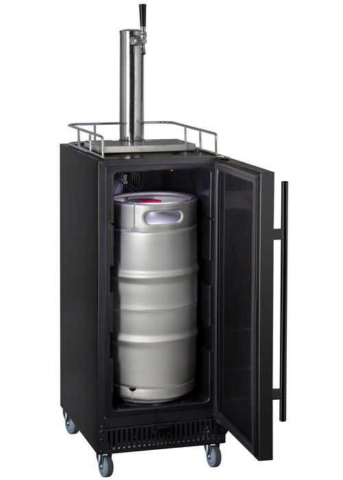 Kegco 15 Commercial Kegerator Compact Beer Dispenser With Black Door