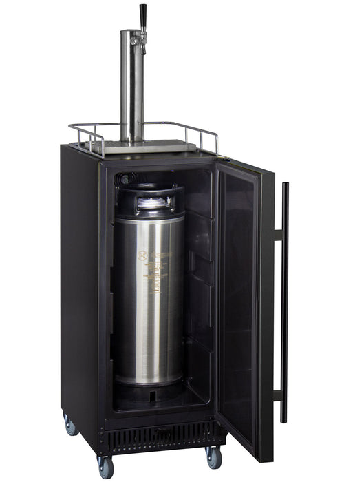 Kegco 15 Commercial Kegerator Compact Beer Dispenser With Black Door