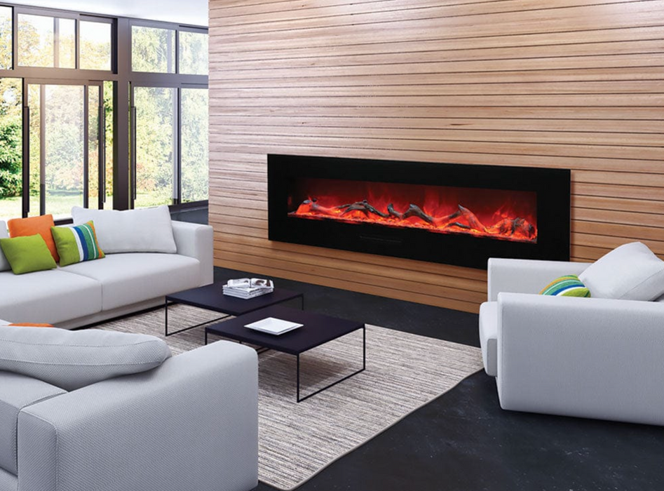 Amantii - Wall Mount / Flush Mount Smart Wifi Enabled Electric Fireplace