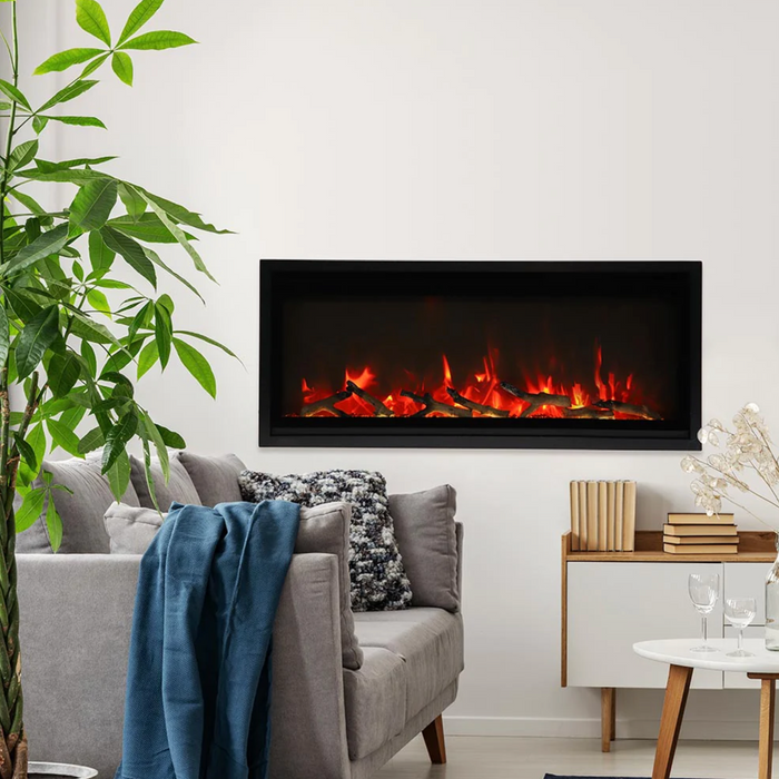 Amantii - Symmetry Xtra Slim Smart Wifi Enabled Electric Fireplace