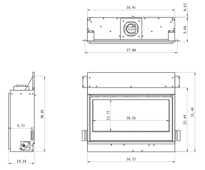 Sierra Flame - Boston-36 Builders Linear Gas Fireplace