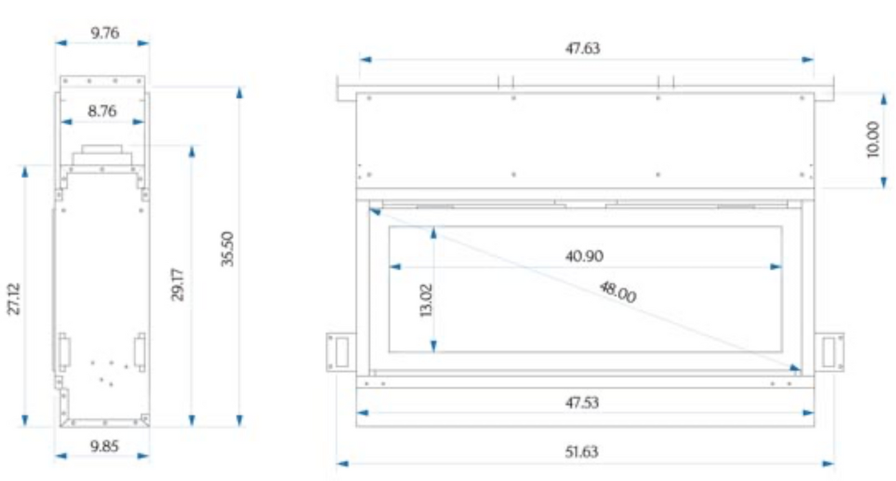 Sierra Flame - Emerson 48 See Through Direct Vent Linear Gas Fireplace