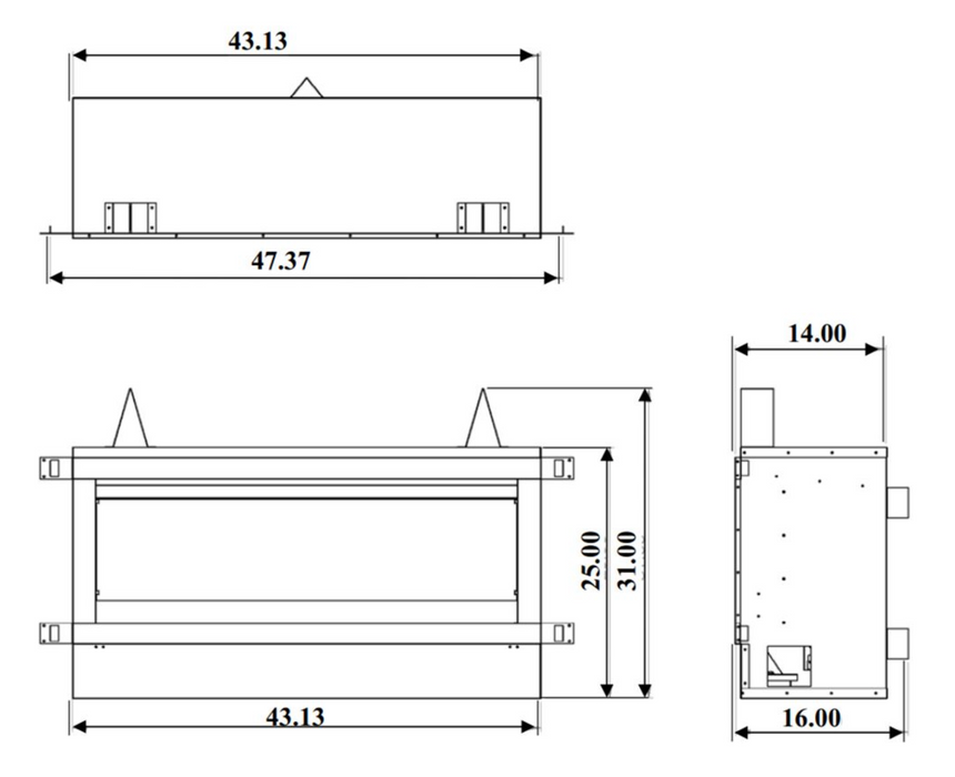 Sierra Flame - Tahoe 450L Outdoor Vent Free Linear Fireplace