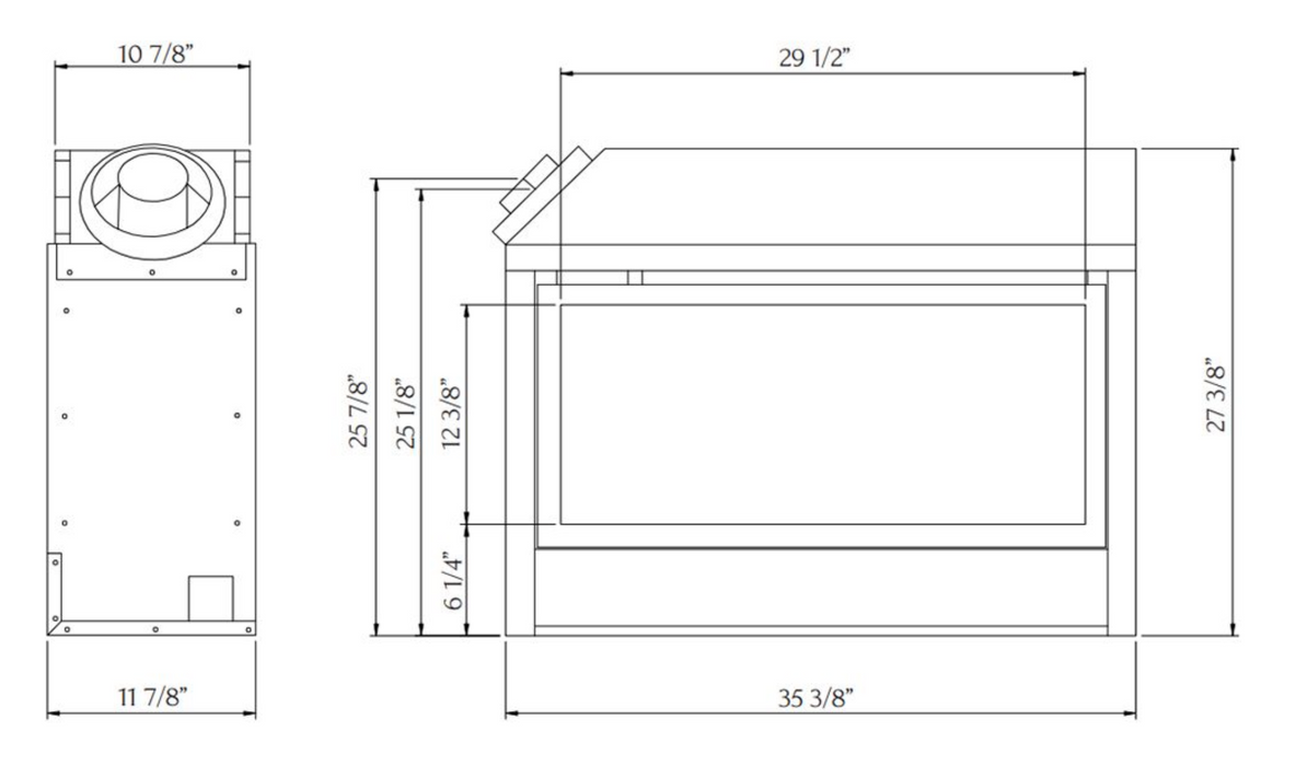 Sierra Flame - Palisade 36 Direct Vent Linear Gas Fireplace